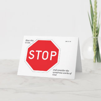 Stop Sign Devotional Greeting Card