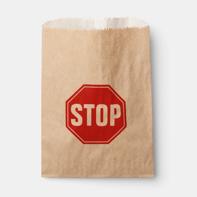 STOP Sign Favor Bag (Front)