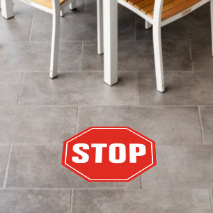 STOP Sign Floor Decals