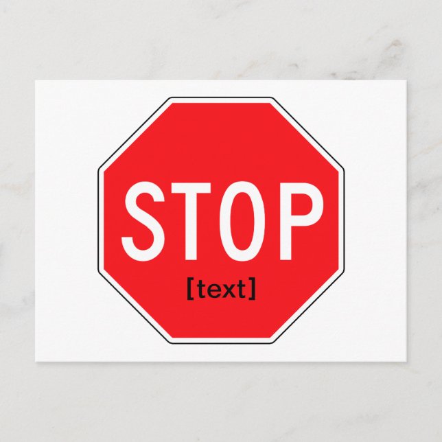 Stop Sign for a Cause Postcard (Front)