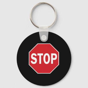 Stop Sign Gift Novelty Road Signs Halloween Outfit Keychain