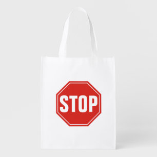 STOP Sign Grocery Bag