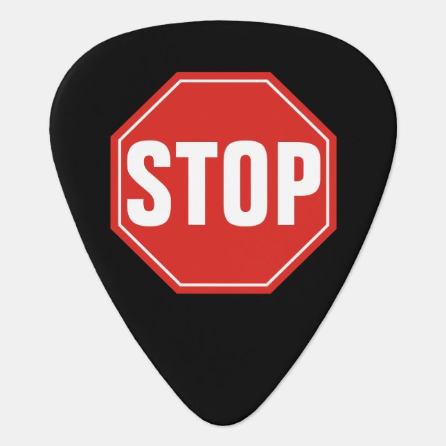 STOP Sign Guitar Pick (Front)