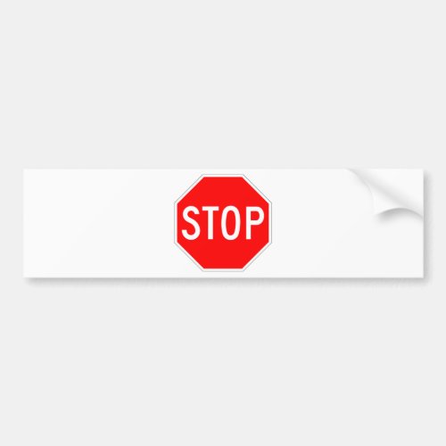 Stop Sign _ Highway Hexagon Bumper Sticker