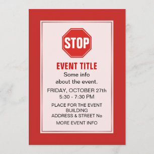 STOP Sign Invitation