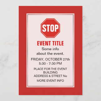 STOP Sign Invitation