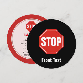 STOP Sign Invitation