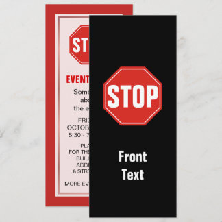 STOP Sign Invitation