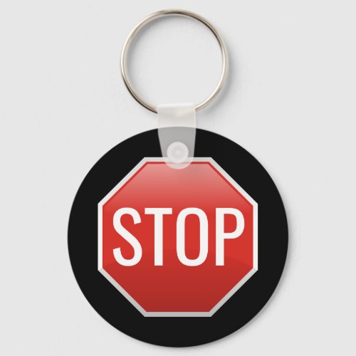 STOP Sign Keychain