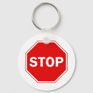 Stop Sign Keychain