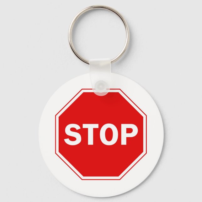 Stop Sign Keychain (Front)