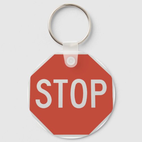 Stop sign keychain
