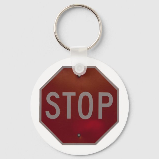 STOP SIGN KEYCHAIN (Front)