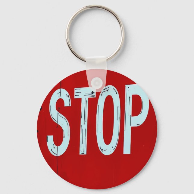 Stop sign  keychain (Front)