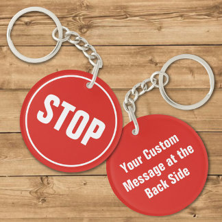 STOP Sign Keychain