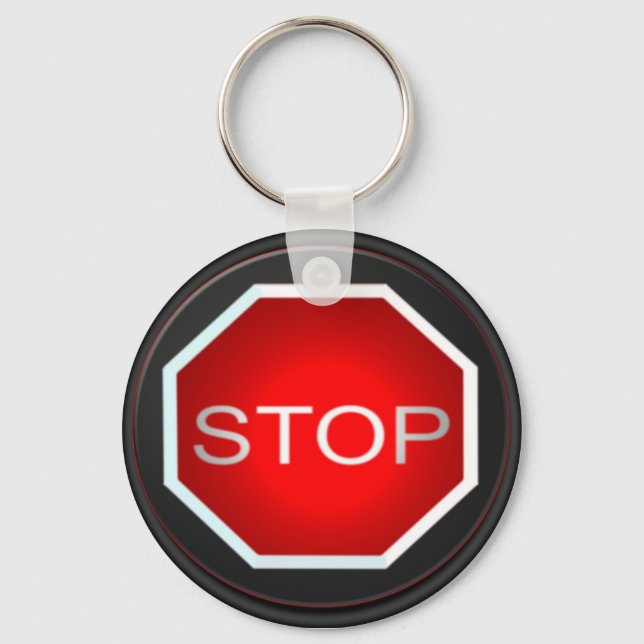 Stop Sign Keychain (Front)