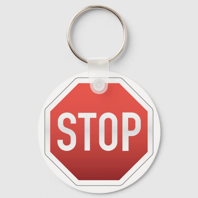 STOP sign Keychain (Front)