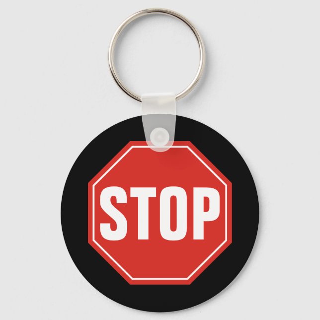 STOP Sign Keychain (Front)