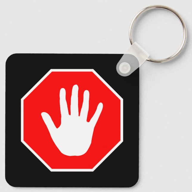 Stop Sign Keychain (Back)