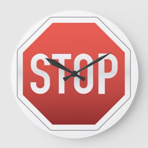 STOP sign Large Clock