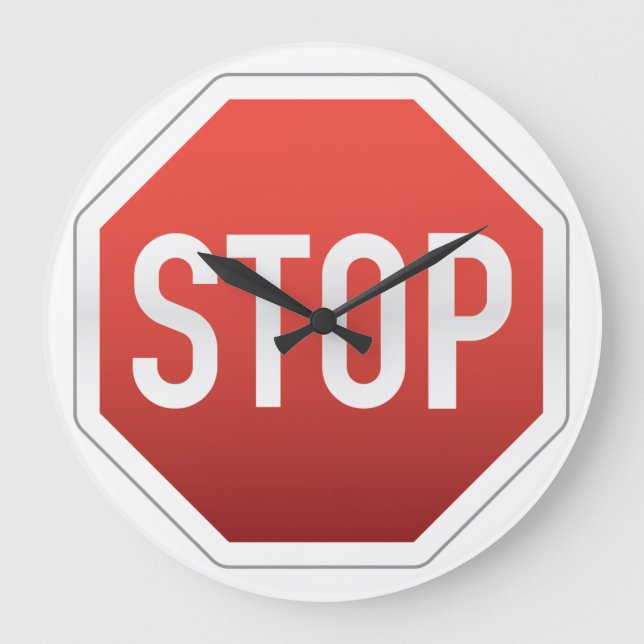 STOP sign Large Clock (Front)