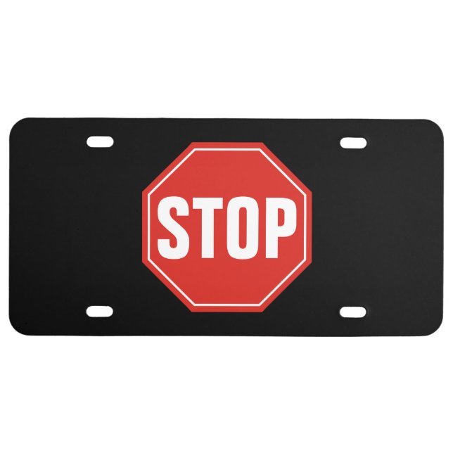 STOP Sign License Plate (Front)