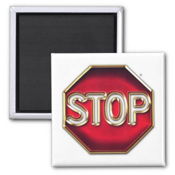 Stop Sign Magnet by MarblesPictures at Zazzle