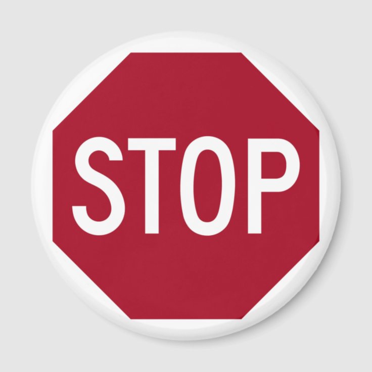 Stop Sign Magnet | Zazzle