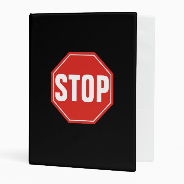 STOP Sign Mini Binder (Front/Inside)