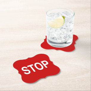 Stop Sign Paper Coaster