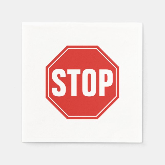 STOP Sign Paper Napkins (Front)