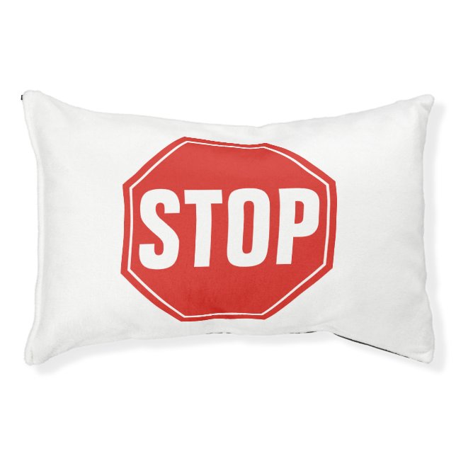 STOP Sign Pet Bed (Front)