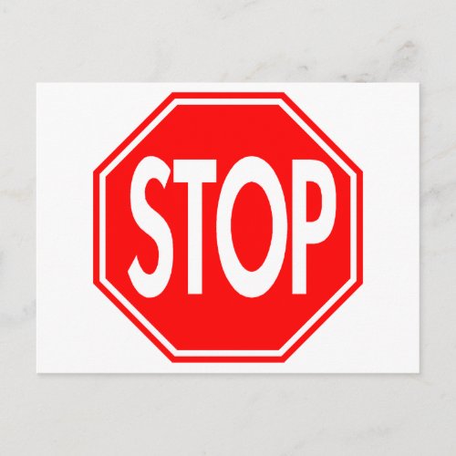 Stop Sign Postcard