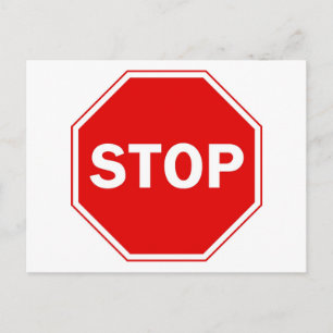 Stop Sign Postcard