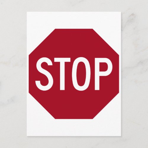 Stop Sign Postcard