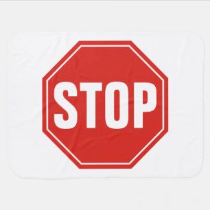 STOP Sign Receiving Blanket