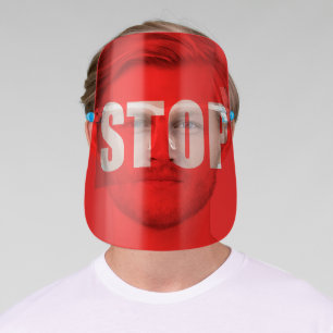 STOP sign red funny All over Print Face Shield