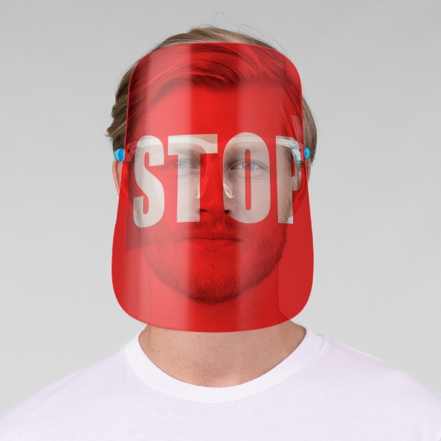 STOP sign red funny All over Print Face Shield (Insitu)