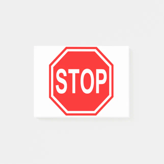 STOP Sign Stop Symbol Stop Icon Red Stop Sign Post-it Notes | Zazzle