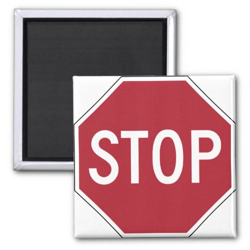 Stop sign symbol magnet