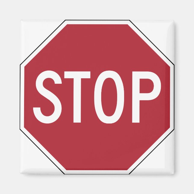Stop sign symbol magnet (Front)