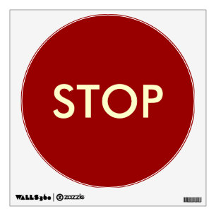 Stop Sign--Temporary/Reusable Wall Sticker
