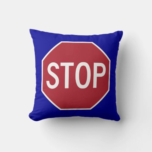 Stop Sign Throw Pillow