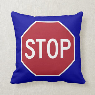 Stop Sign Throw Pillow