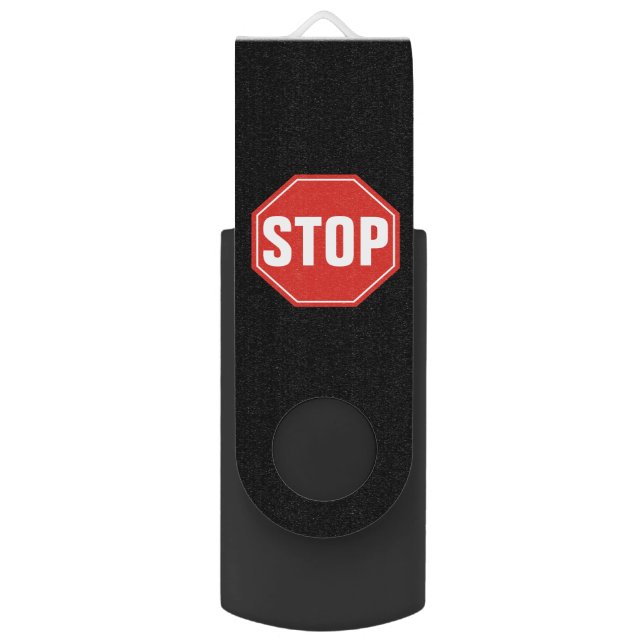 STOP Sign USB Flash Drive (Front Vertical)