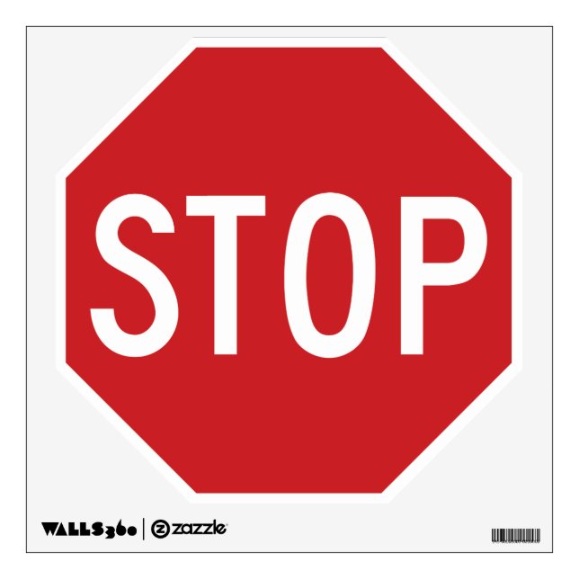 Stop Sign Wall Decal (Front)
