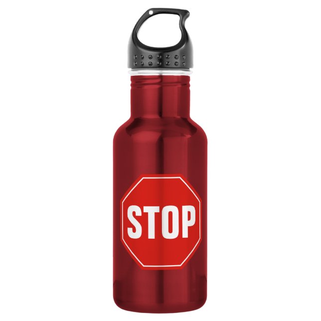 STOP Sign Water Bottle (Front)