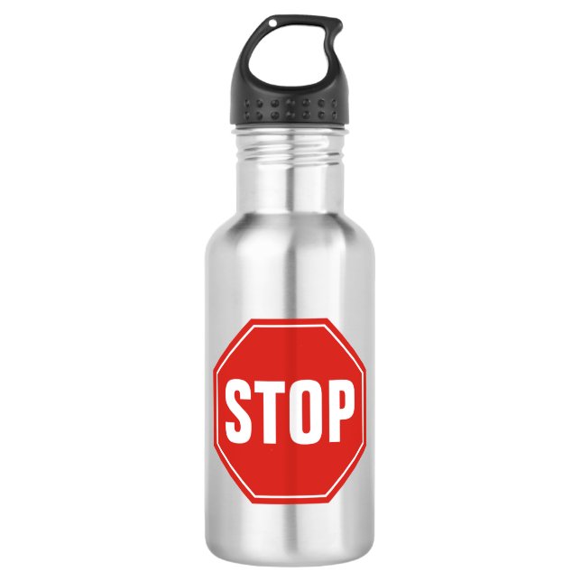 STOP Sign Water Bottle (Front)