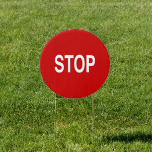 Stop Sign yard sign