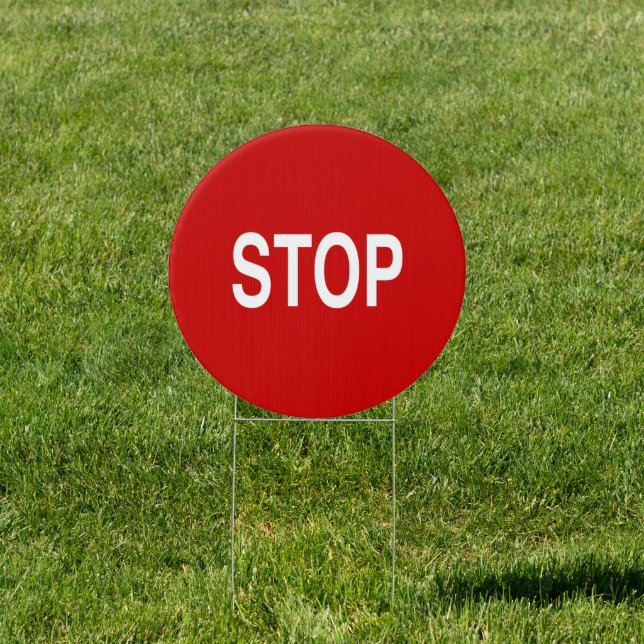 Stop Sign yard sign (Insitu)